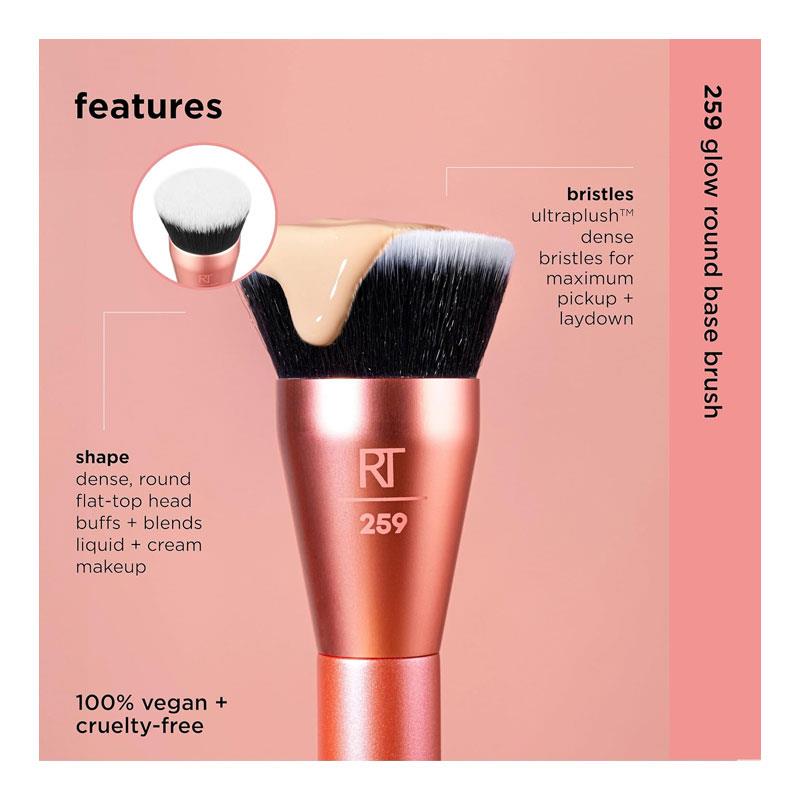 Real Techniques Glow Round Base Makeup Brush Pink