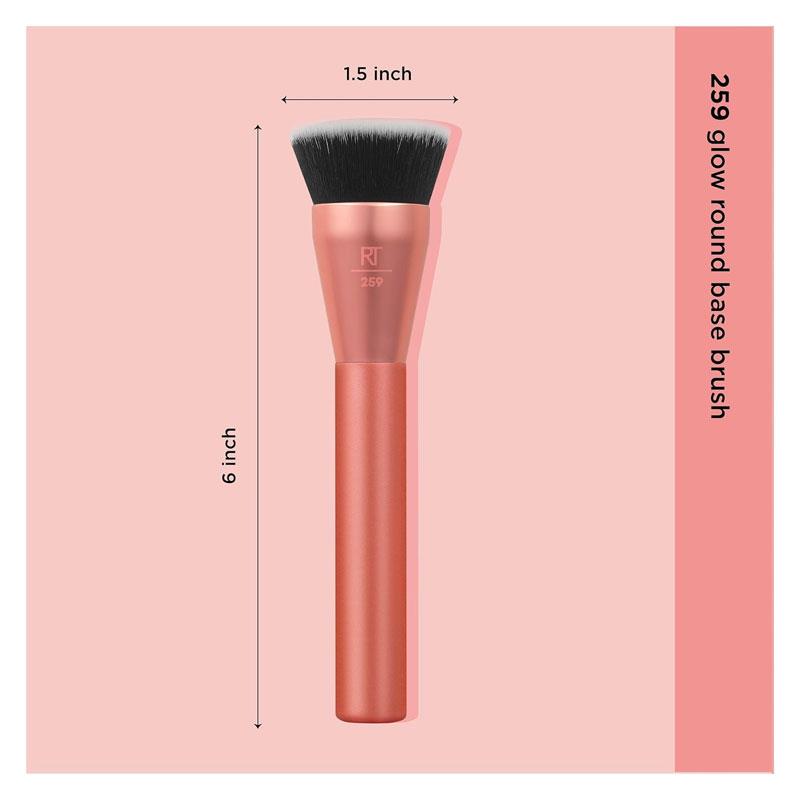Real Techniques Glow Round Base Makeup Brush Pink