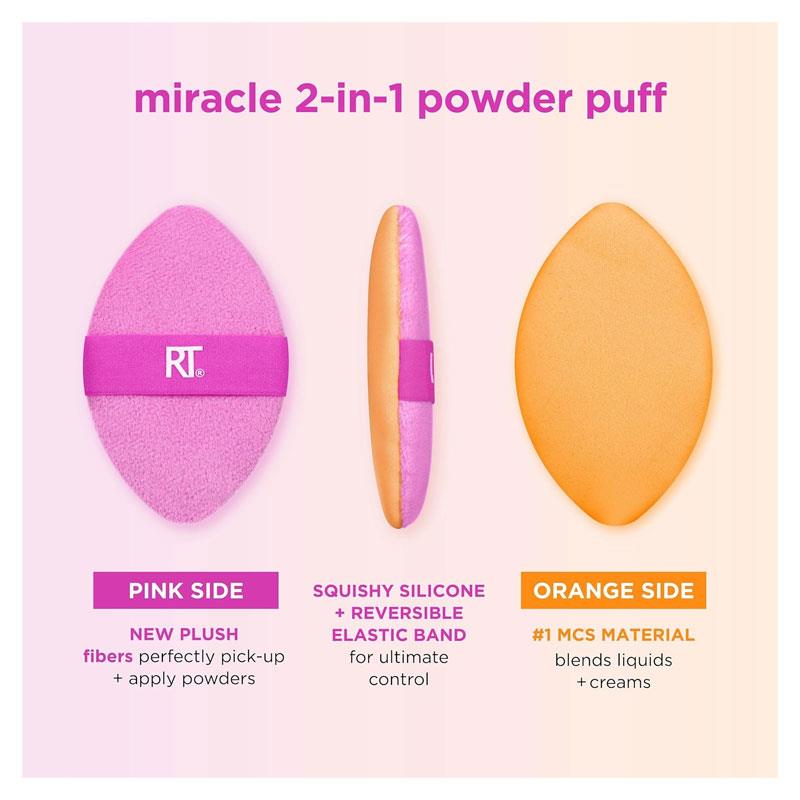 Real Techniques Miracle 2-In-1 Powder Puff Multicolour
