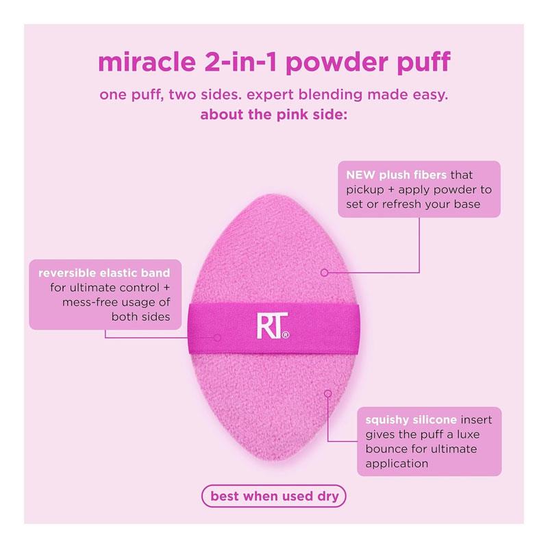 Real Techniques Miracle 2-In-1 Powder Puff Multicolour