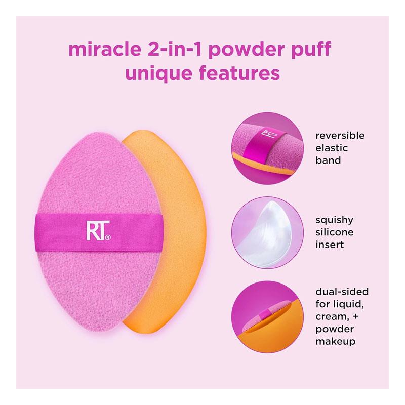 Real Techniques Miracle 2-In-1 Powder Puff Multicolour