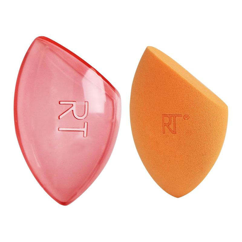 Real Techniques Miracle Complexion Sponge Makeup Blender + Travel Case Orange