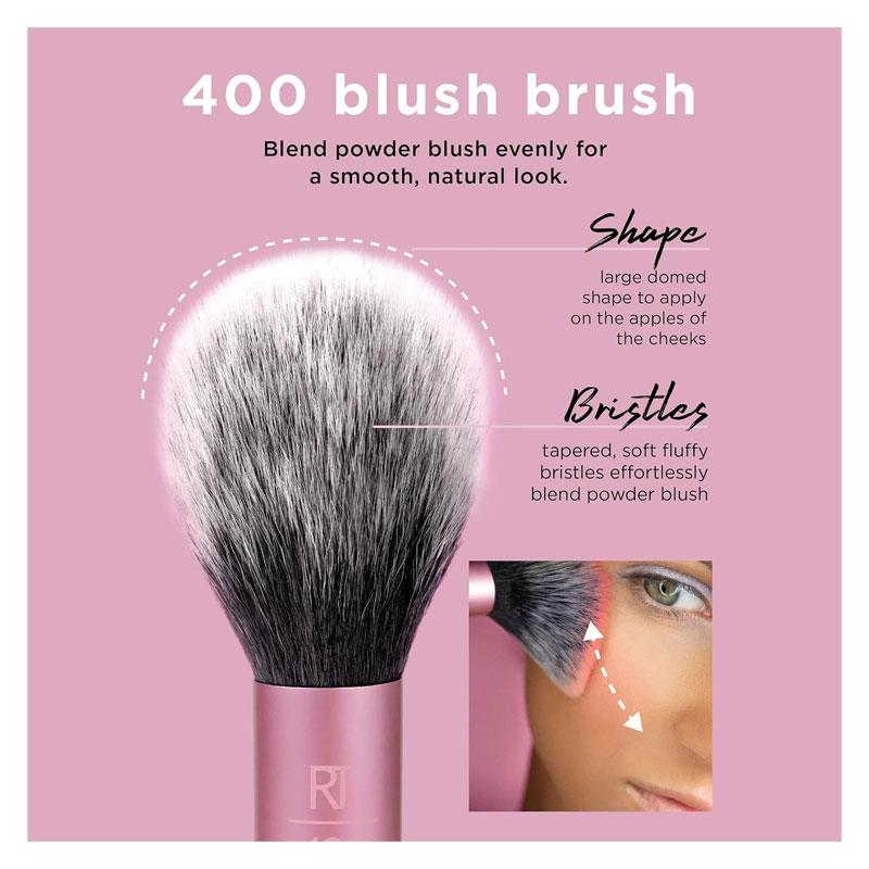 Real Techniques Ultra Plush Blush Makeup Brush Black Rose