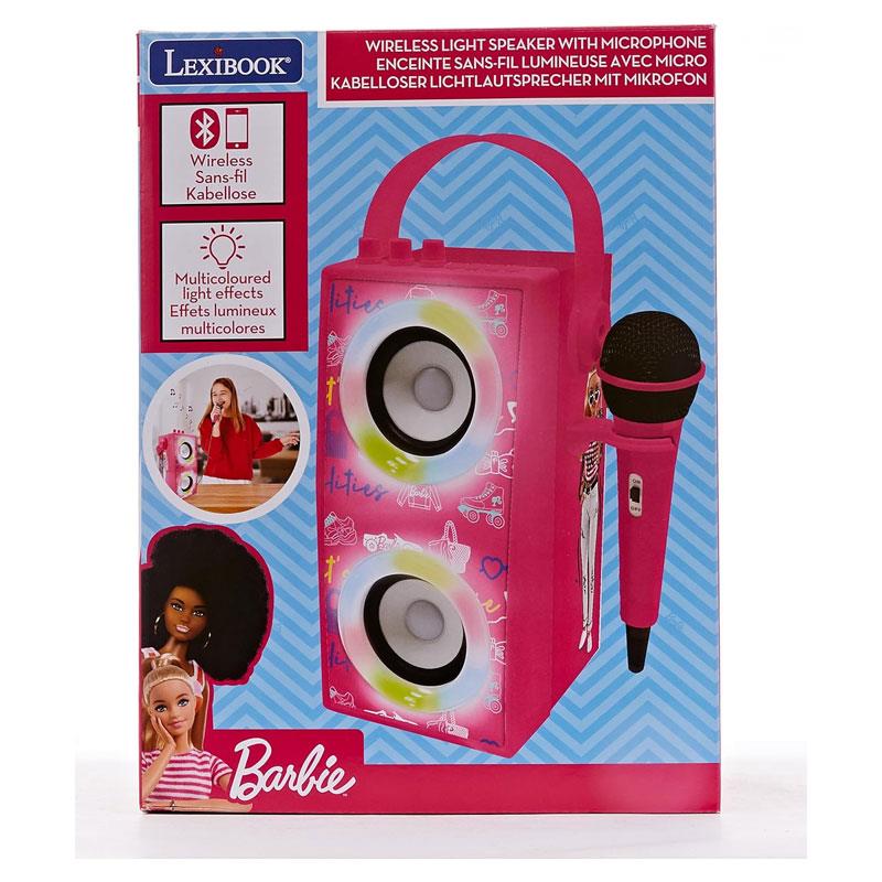 Lexibook Barbie Portable Bluetooth Speaker With Lights And Microphone - Multicolour
