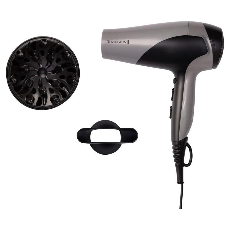 Remington Ionic Dry 2200 Hair Dryer With Diffuser & Concentrator 3 Heat 2 Speed Settings Silver Secondary image