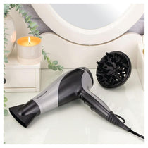 Remington Ionic Dry 2200 Hair Dryer With Diffuser & Concentrator 3 Heat 2 Speed Settings Silver