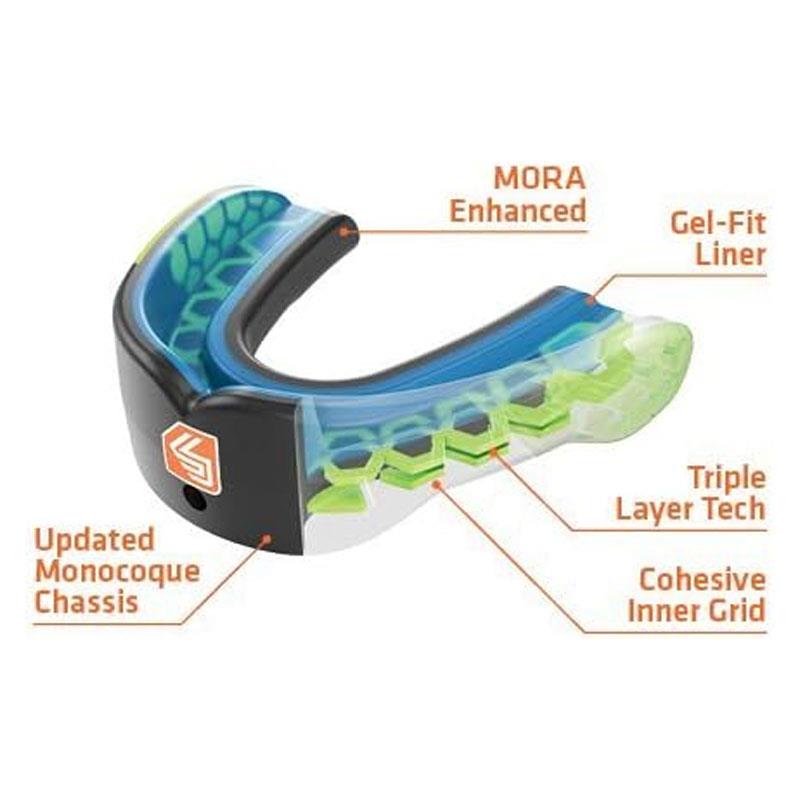 Shock Doctor Gel Max Mouth Guard Adult Size Blue/Black