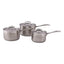 Dexam Supreme 3 Piece Stainless Steel Saucepan Set 16cm 18cm 20cm Silver