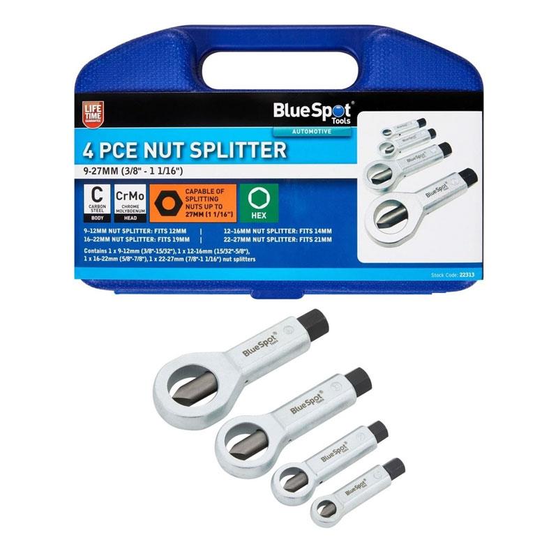 Blue Spot Tools Nut Splitter 9-27mm (3/8 Inch-1 1/16 Inch) 4 Pieces Main image