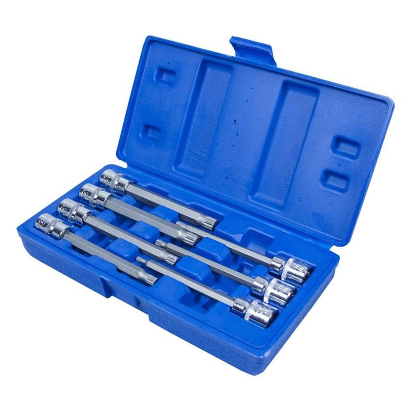 Blue Spot Tools 3/8 Inch Extra Long Spline Socket Bit Set 7 Piece