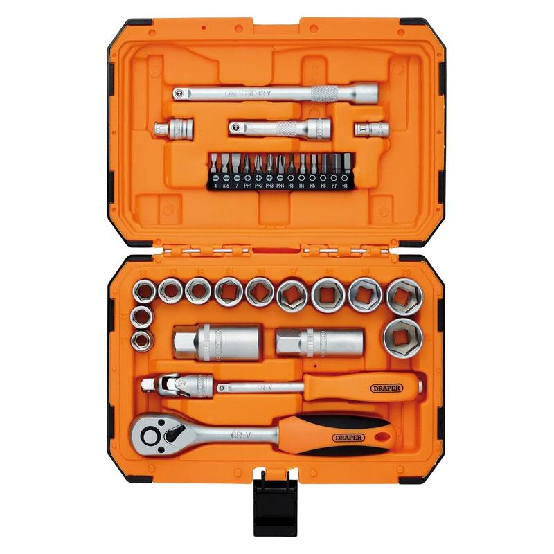 Draper HI-TORQ 6 Point Socket Set 1/4 Inch And 3/8 Inch - 34 Piece Secondary image