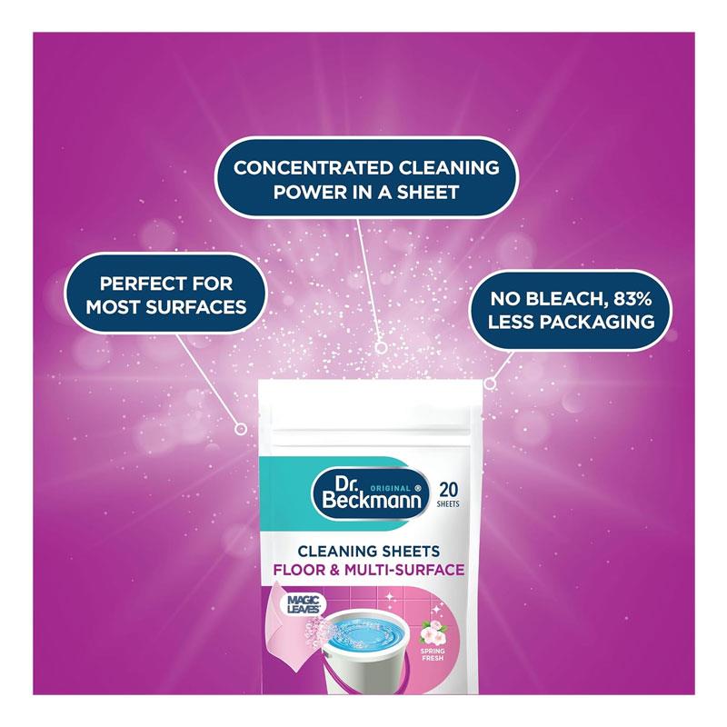 Dr. Beckmann Floor & Multi-Surface Cleaning Sheets 20 Sheets Spring Fresh