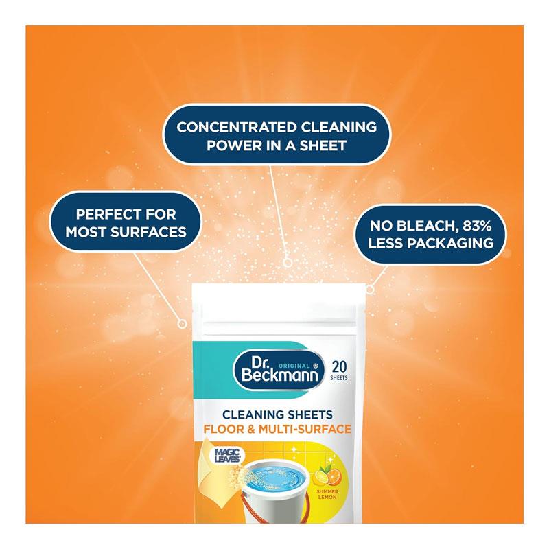 Dr. Beckmann Floor & Multi-Surface Cleaning Sheets 20 Sheets Summer Lemon