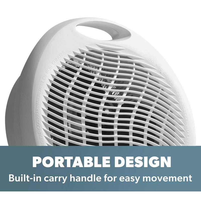 Fine Elements 2000W Upright Fan Heater 2 Heat Settings Thermostat Fan Only Mode Safety Cut-Out Instant Heat Ideal For Small Rooms
