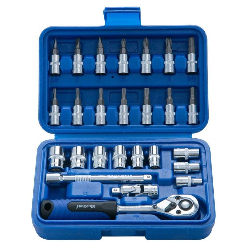 Blue Spot Tools 1/4 Inch Metric Socket Set (5-13mm) 26 Piece Silver Main image