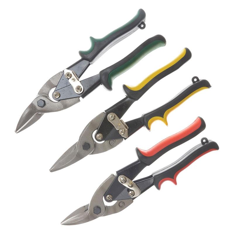 Blue Spot Tools Aviation Cutting Snips Set Straight Left Right Cut Aviation Snip 3 Piece Main image