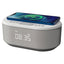 i-box Dawn Bedside Alarm Clock With Wireless Charging Bluetooth Speaker FM Radio 2 x 3W Stereo - White