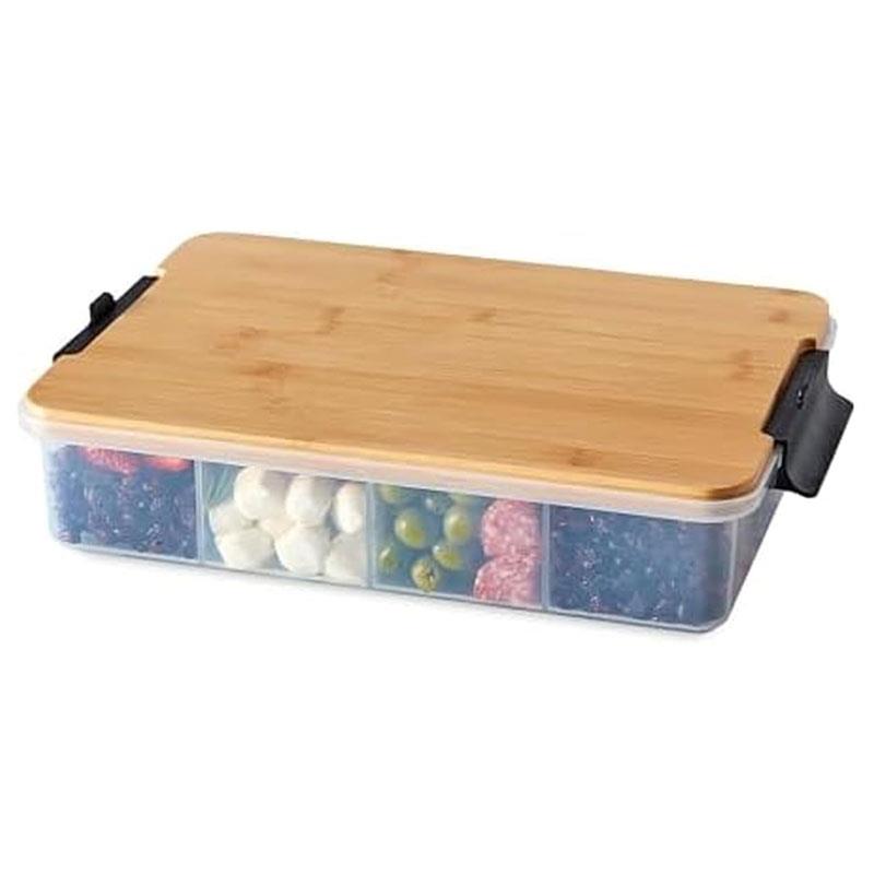 Farberware SnackleBox Bamboo Chopping Board And Box 11 Dividers 30 x 40.5 cm Wood Main image