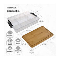Farberware SnackleBox Bamboo Chopping Board And Box 11 Dividers 30 x 40.5 cm Wood