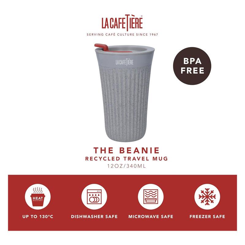 La Cafetiere The Beanie Reusable Coffee Cup 340ml Clear