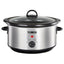 Tower Slow Cooker Stainless Steel 3.5 Litre 3 Heat Settings Removable Dishwasher Safe Pot 200W Silver