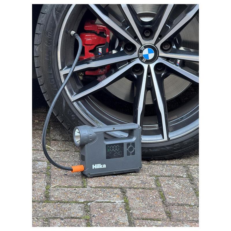 Hilka Tools 800 Amp Jump Starter Tyre Inflator & Power Bank Black