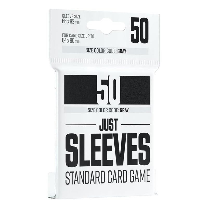 Gamegenic Just Sleeves Standard Card Game Black Size Colour Code Grey (50)