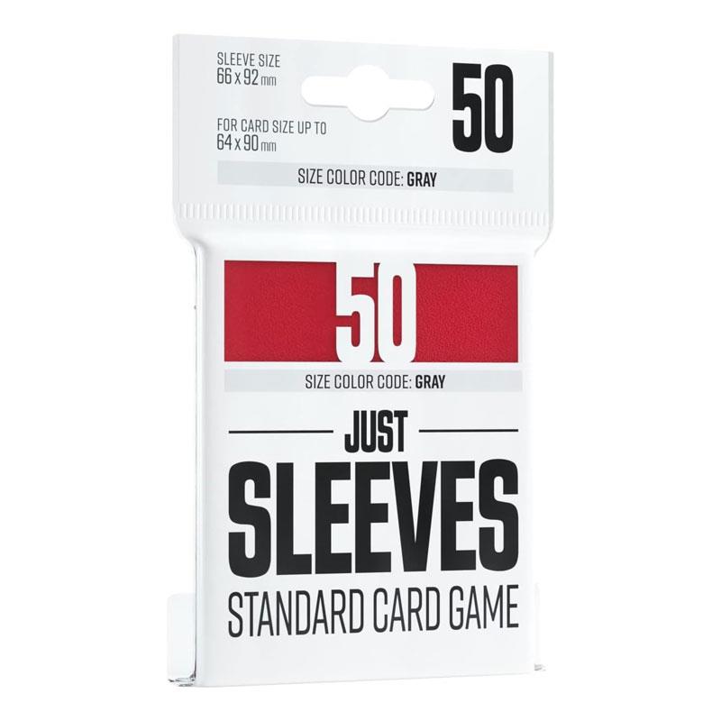 Gamegenic Just Sleeves Standard Card Game Red Size Colour Code Grey (50)