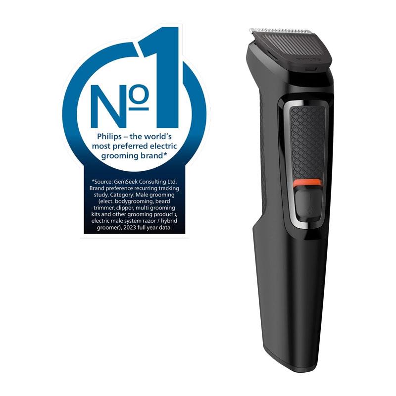 Philips Series 3000 Multigroom 8-In-1 Face & Body Hair Shaver & Trimmer - Black