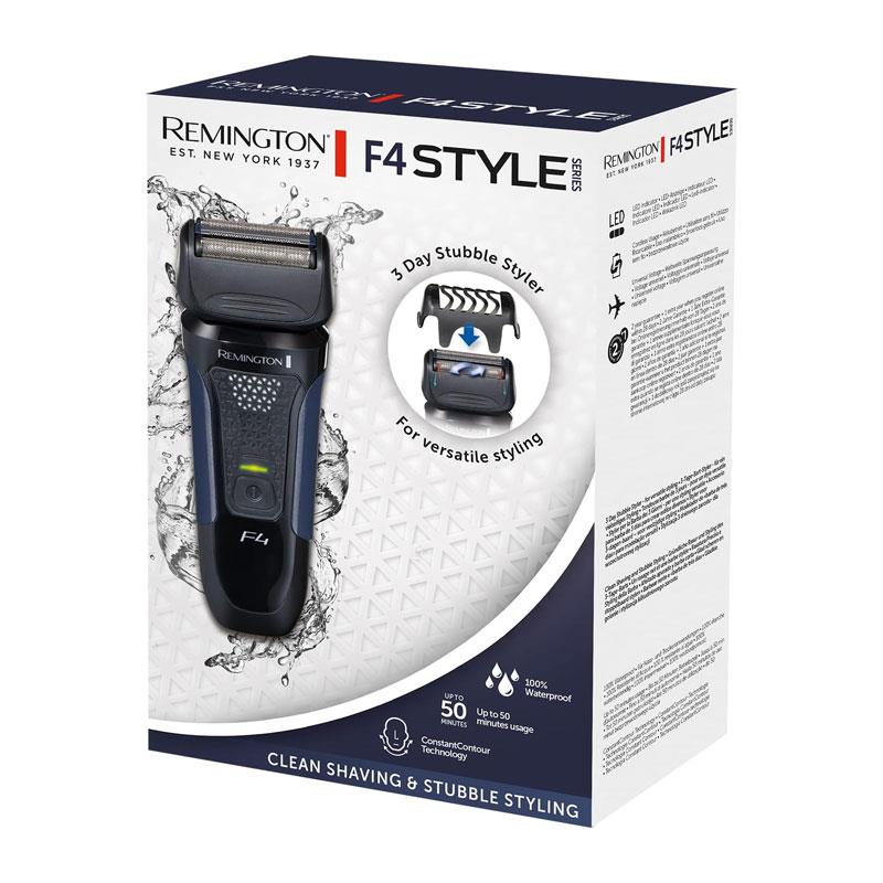 Remington F4 Men's Electric Shaver Cordless Wet & Dry Foil Shaver Flexible Cutting Pivoting Head Waterproof Black