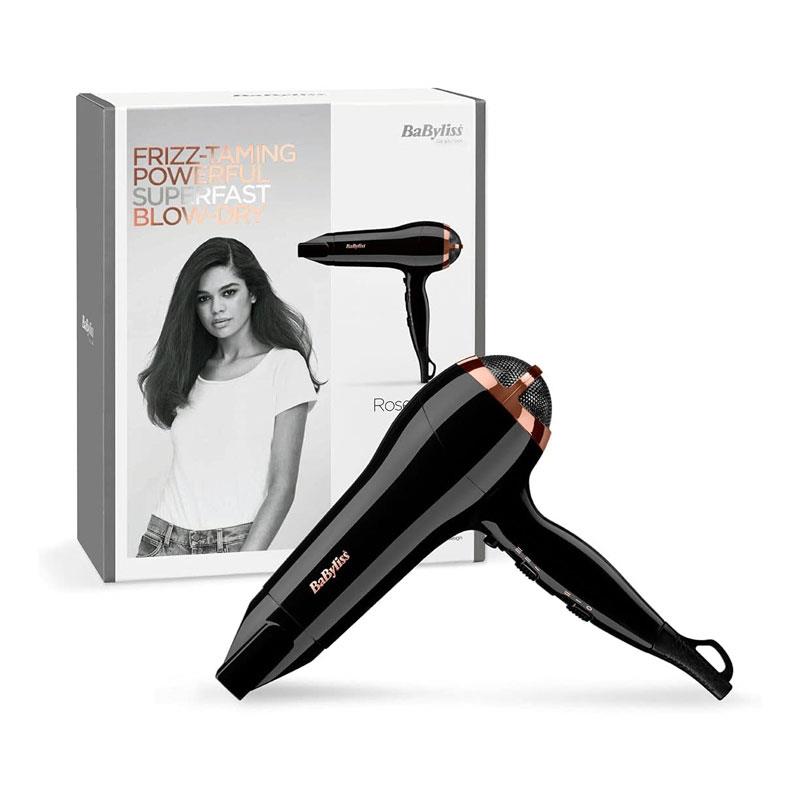 BaByliss Rose Lustre Hair Dryer 2400W 2 Speed & 3 Heat Settings Black & Rose Gold Main image