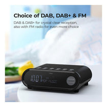 i-box Sunrise Bedside Dual Alarm Clock With DAB/DAB+/FM Radio 3W Speakers LCD Display Black