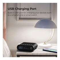 i-box Sunrise Bedside Dual Alarm Clock With DAB/DAB+/FM Radio 3W Speakers LCD Display Black