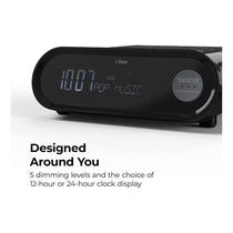 i-box Sunrise Bedside Dual Alarm Clock With DAB/DAB+/FM Radio 3W Speakers LCD Display Black