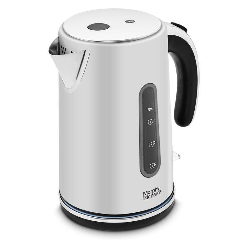 Morphy Richards Motive Jug Kettle 3000W Rapid Boil Blue Illumination 1.7 Litres Chalk