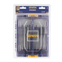 Irwin Blue Groove Flat Bit Set 4 x Faster Cut 12-32mm Tough Case TStak 8 Piece
