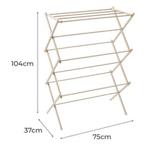 Tower 3 Tier Compact Airer 11 Drying Rods Anti-Slip Feet Weight Capacity 10kg Latte