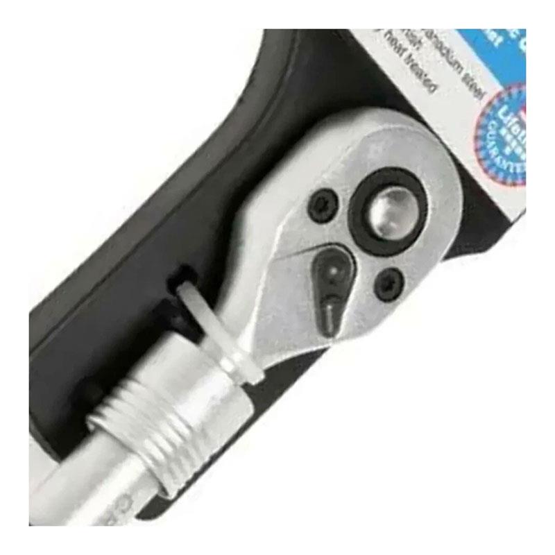 Hilka Tools 1/4 Inch Telescopic Ratchet 157 To 207mm Chrome Vanadium Steel 72 Teeth Red