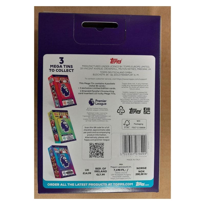 Topps Premier League Trading Card Game 2026 Mega Tin - Globallers
