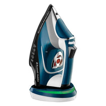 Russell Hobbs Cordless One Temperature Steam Iron Ceramic Soleplate 2600W 350ml Water Tank Blue/White