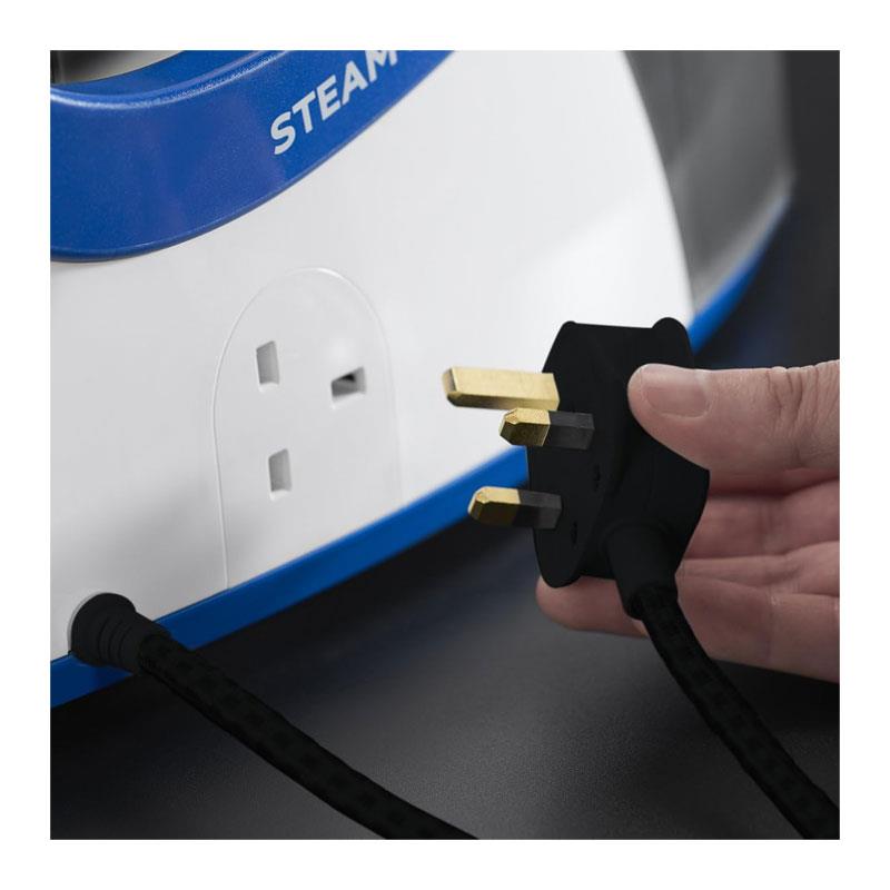 Russell Hobbs Power 95 Station Series 2 Steam Generator Iron Ceramic Soleplate 2600W 1.3 Litre Water Tank Blue/White
