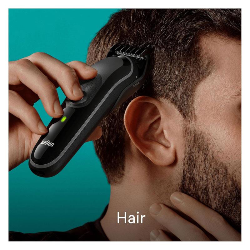 Braun Series 3 6-In1 All-in-One Style Kit Male Grooming Beard & Precision Trimmer Hair Clippers Lifetime Sharp Blades Black