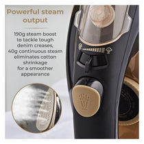 Tower Ceraglide Steam Iron Ceramic Soleplate Fast Heat-Up 3100W 265ml Water Tank Black And Gold
