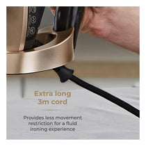 Tower Ceraglide Steam Iron Ceramic Soleplate Fast Heat-Up 3100W 265ml Water Tank Black And Gold