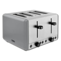 Tower Sera 4 Slice Toaster 6 Browning Levels Defrost Reheat Cancel Functions 1800W Grey