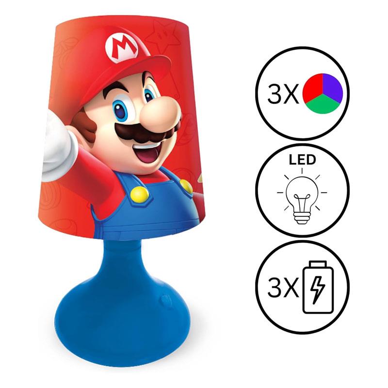 Lexibook Super Mario Mini Bedside Lamp And Nightlight - Multicolour Secondary image