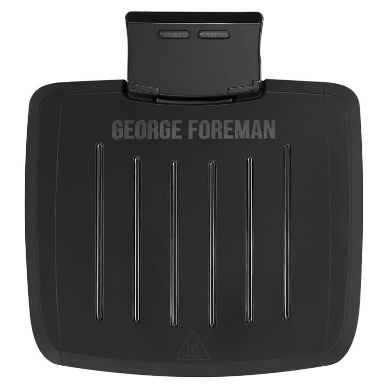 George Foreman Immersa Medium Electric Grill Toastie Panini Hot Plate BBQ Removable Control Panel Dishwasher Safe 1300W Black