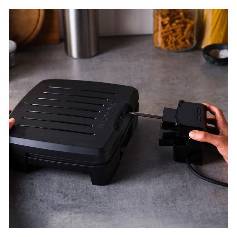 George Foreman Immersa Medium Electric Grill Toastie Panini Hot Plate BBQ Removable Control Panel Dishwasher Safe 1300W Black
