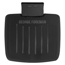 George Foreman Immersa Small Electric Grill Toastie Panini Hot Plate BBQ Removable Control Panel Dishwasher Safe 1100W Black