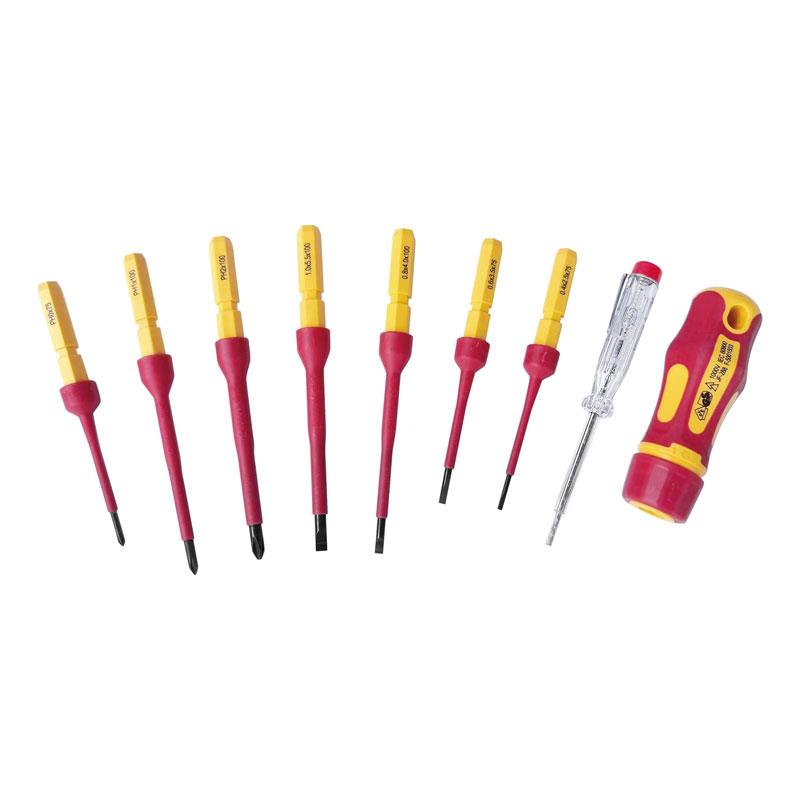 Hilka Tools VDE Quick Blade Electricians Screwdriver Set 9 Piece